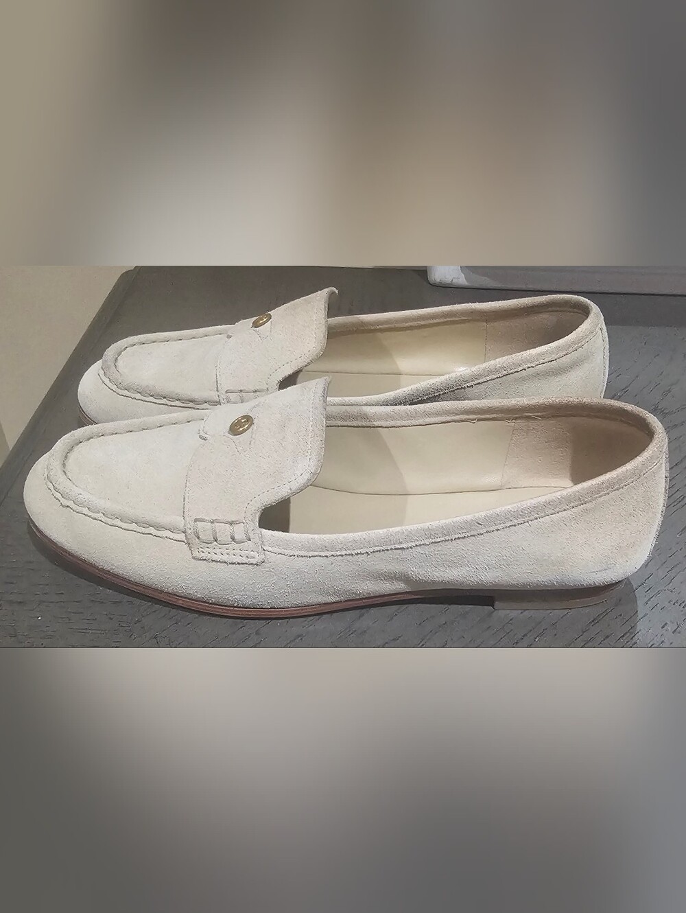 Michael Kors Cream Suede Loafers Women Size 7